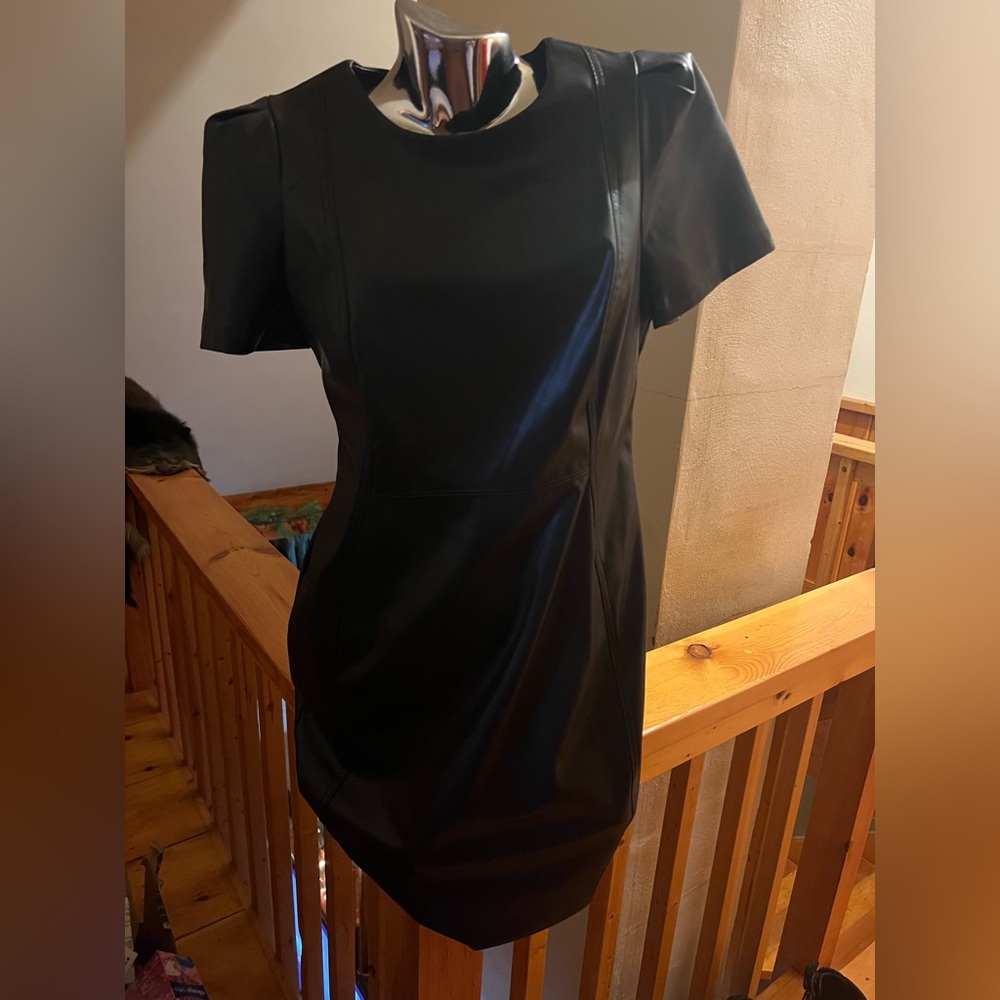 NWOT CALVIN Klein PU leather dress (8)